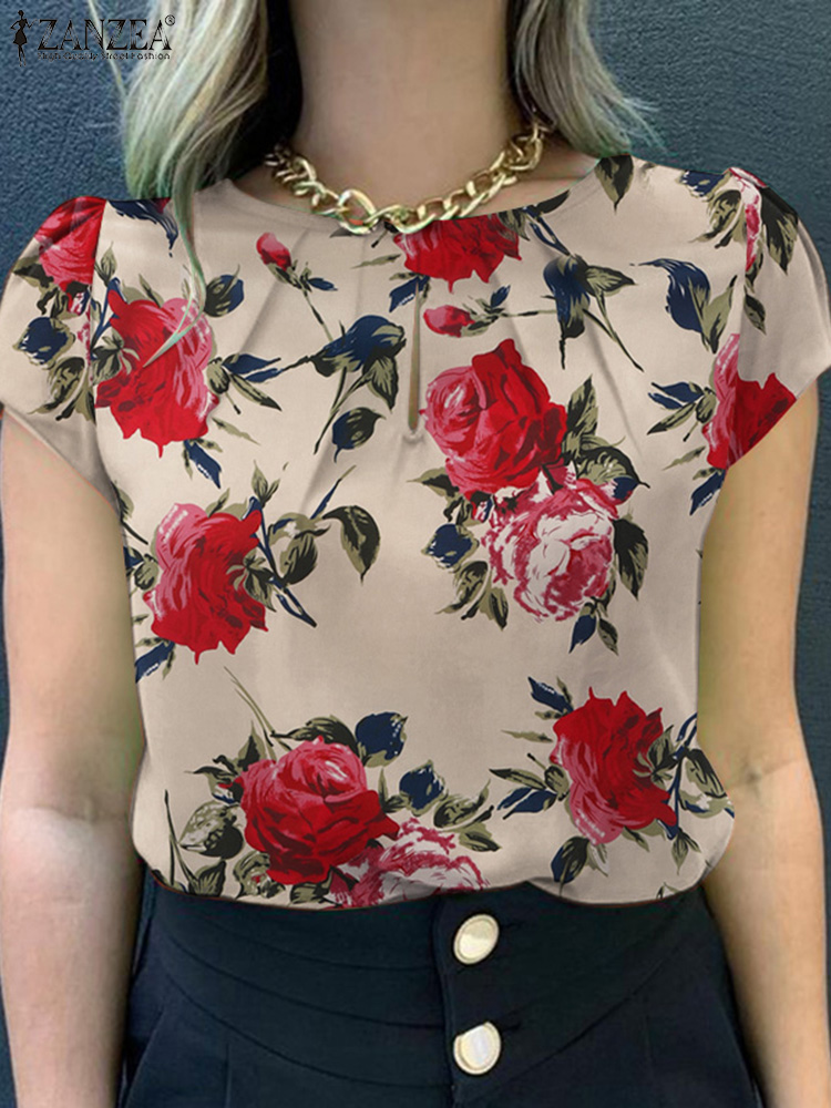 Romper Floral Print - ZANZEA Sommer Bohemian Kurzarm Floral Bedruckte