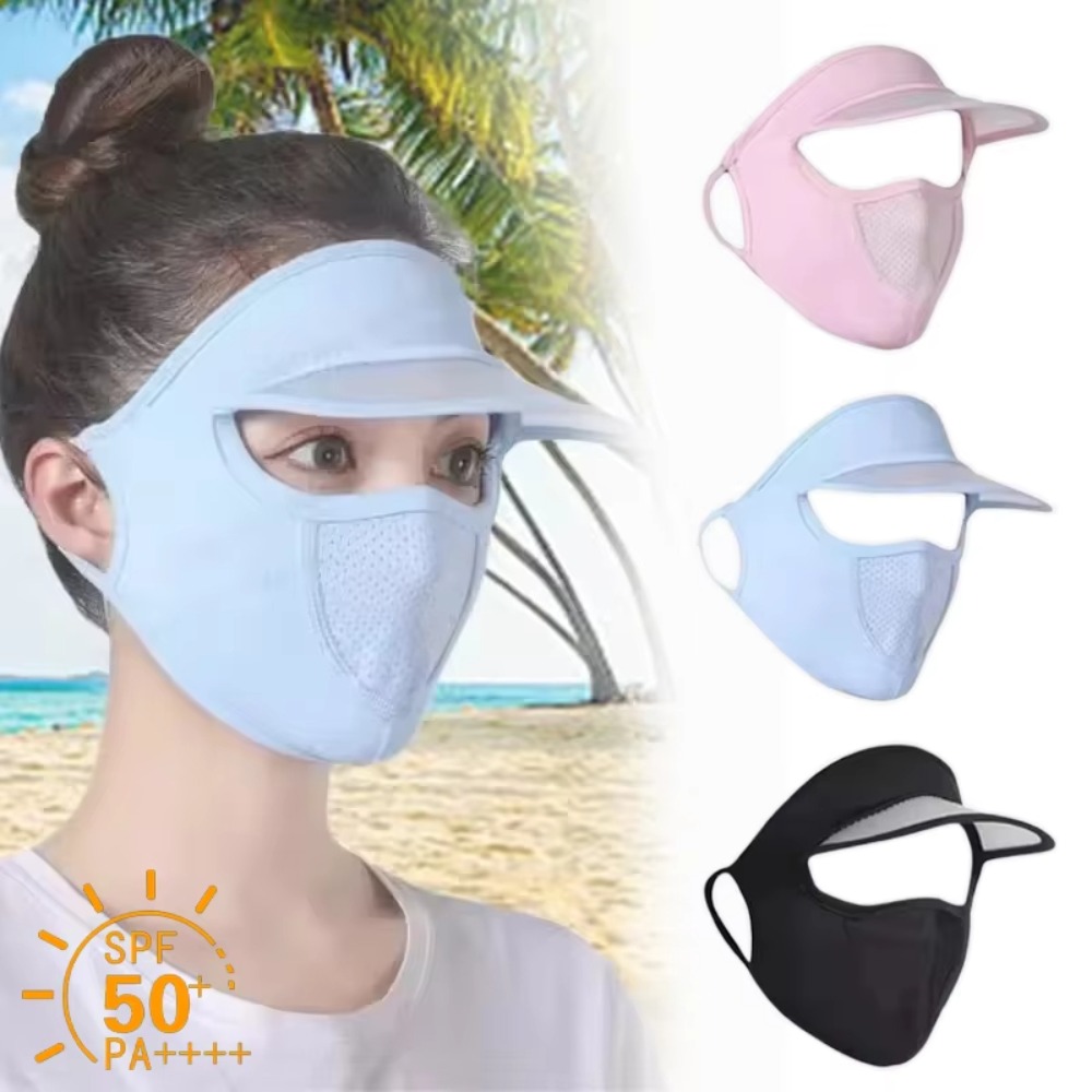 Headband Summer Knit - Eisseiden-Maske für Outdoor-Radfahren, UV-Schutz, atmungsaktive Gesichtsbedeckung