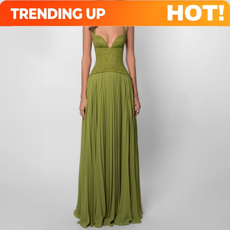 Maxi Dress Halter - Sexy tief ausgeschnittenes Neckholder-Maxikleid für Damen,