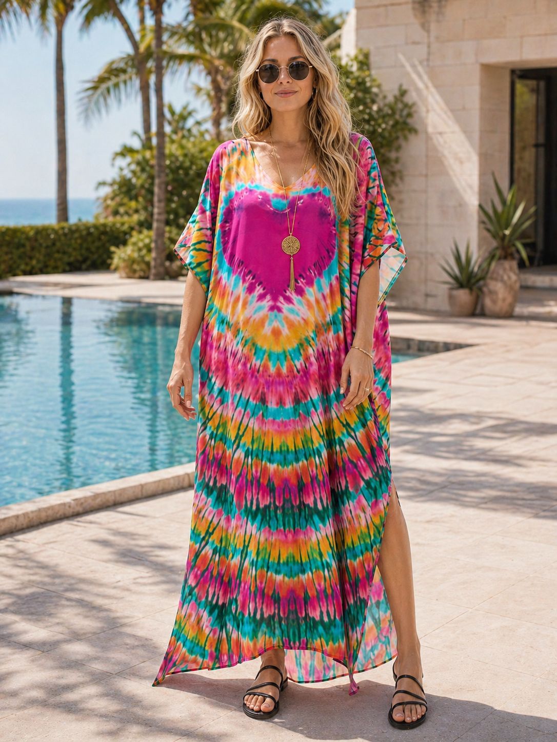 Damen Übergröße Kaftan mit mar – Cover Up Kaftan Bewertung und Preis