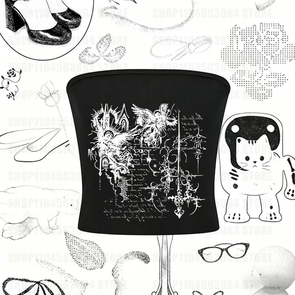 Y2k-Style Tanktop Harajuku Got – Crop Top Crochet Bewertung und Preis