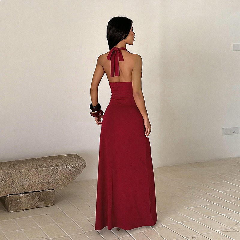 Elegantes Abendkleid mit Schli – Maxi Dress Halter Bewertung und Preis