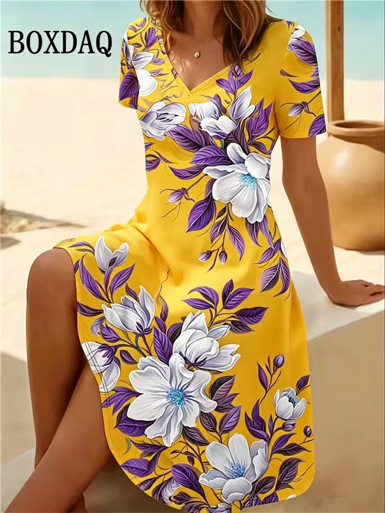 6XL Übergröße Damenkleider Som – Romper Floral Print Bewertung und Preis
