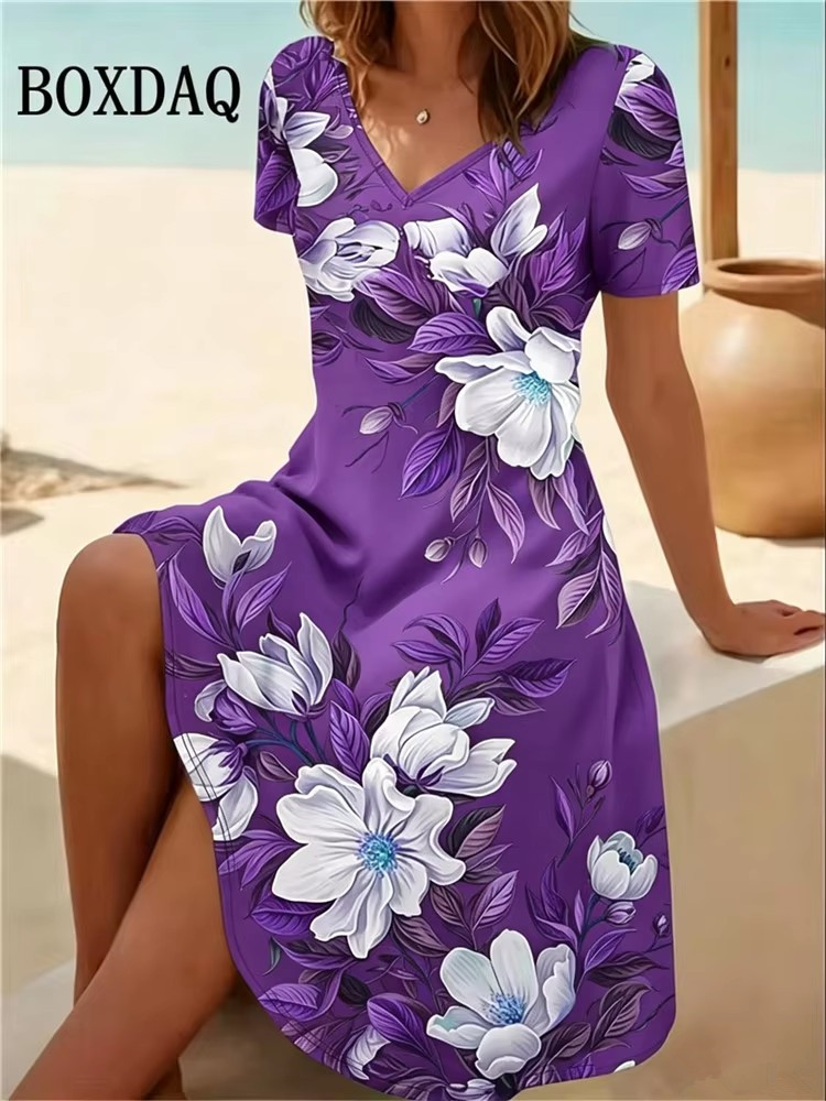 6XL Übergröße Damenkleider Som – Romper Floral Print Bewertung und Preis