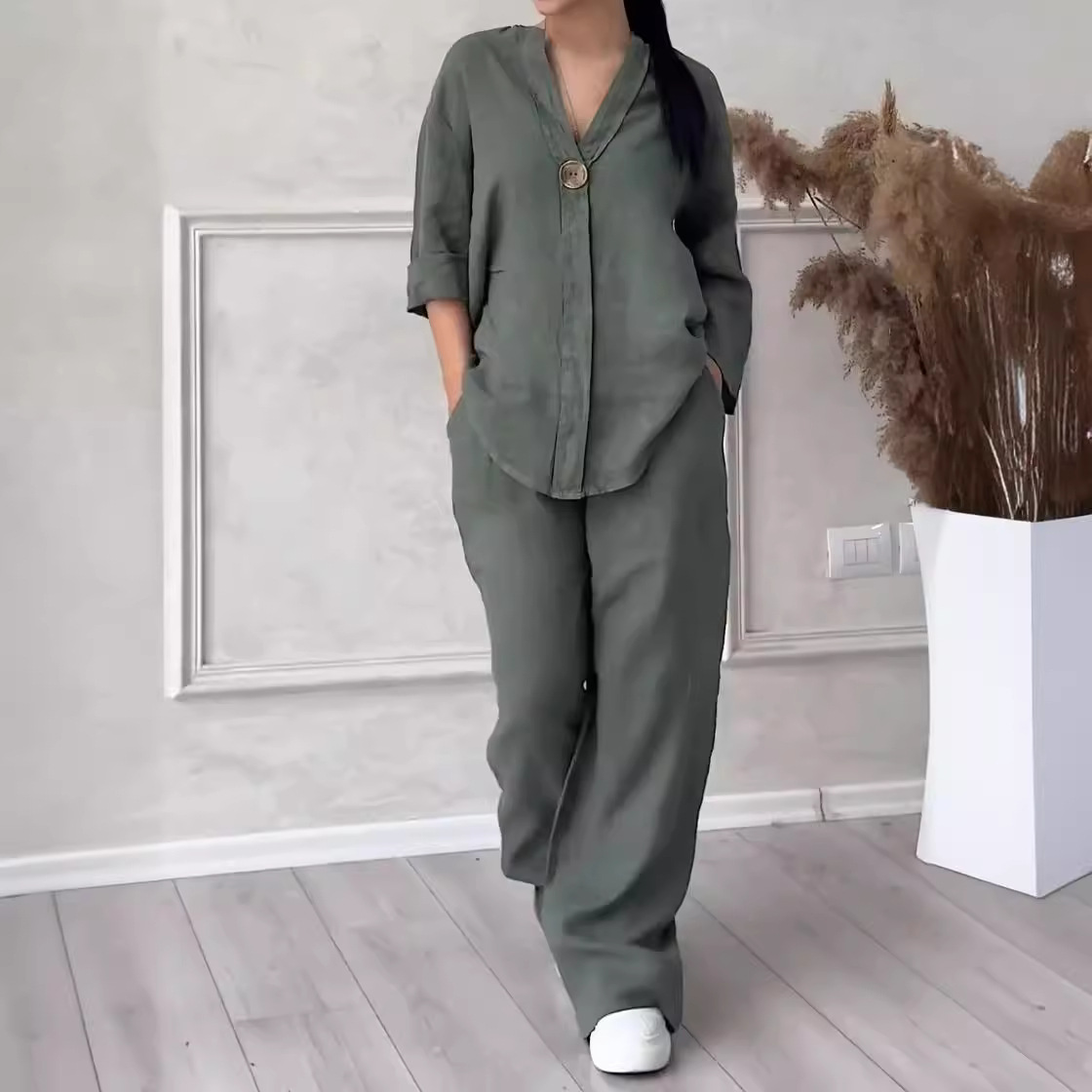 Sommer 2024 Damen Baumwoll-Lei – Linen Pant Wide Bewertung und Preis