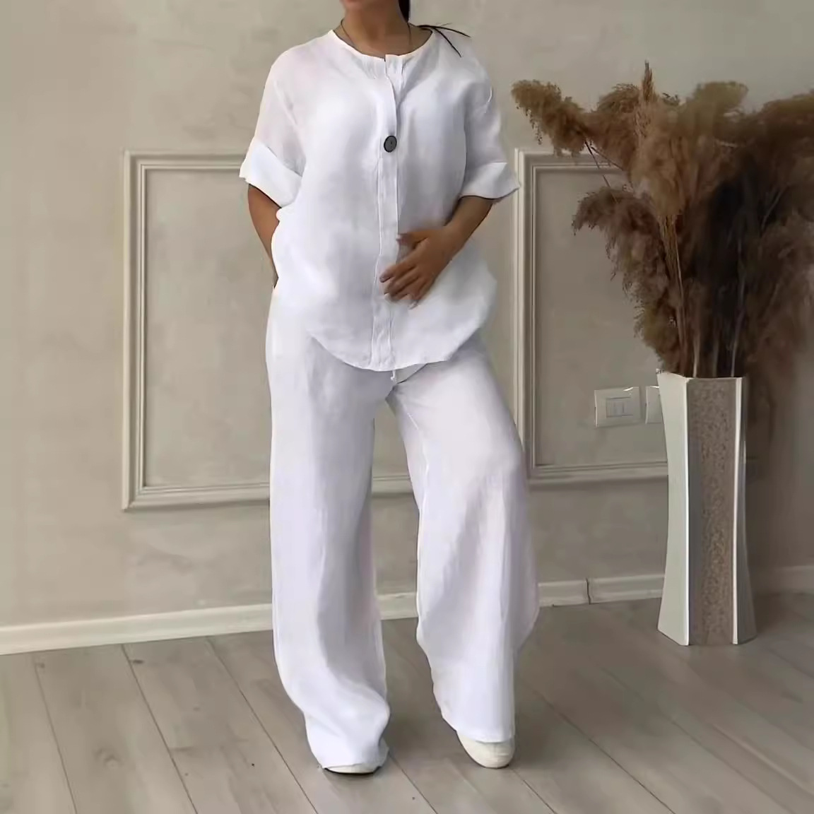 Sommer 2024 Damen Baumwoll-Lei – Linen Pant Wide Bewertung und Preis