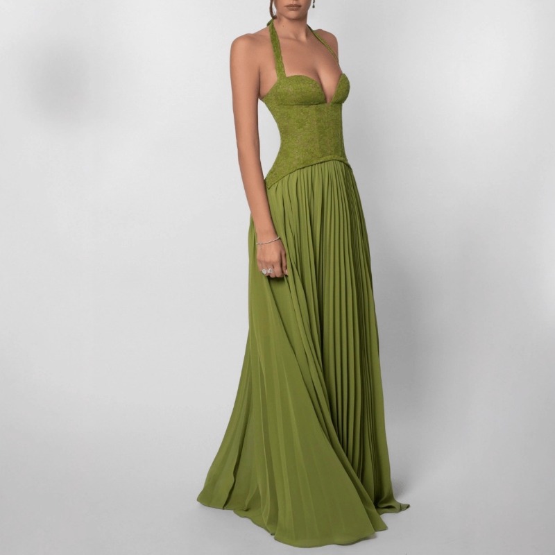 Sexy tief ausgeschnittenes Nec – Maxi Dress Halter Bewertung und Preis