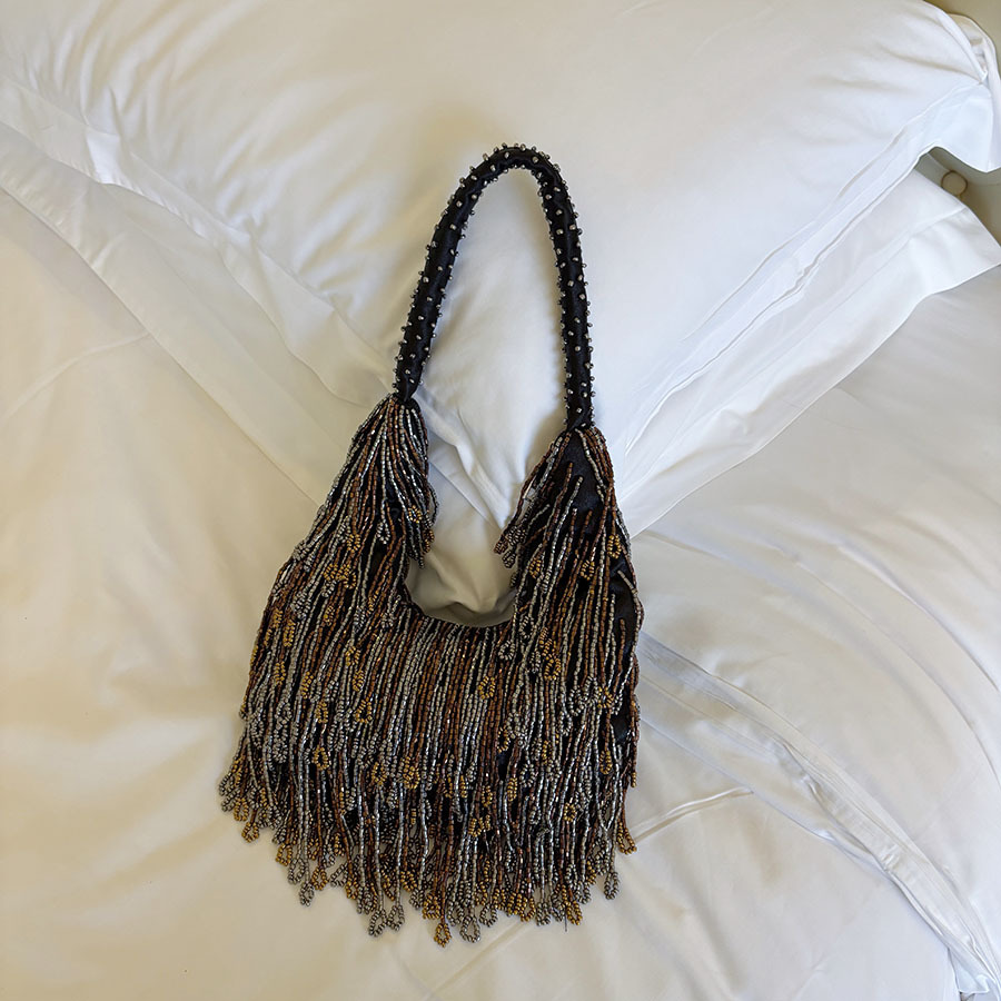 Modische Perlen-Handtasche mit – Tote Bag Beach Bewertung und Preis