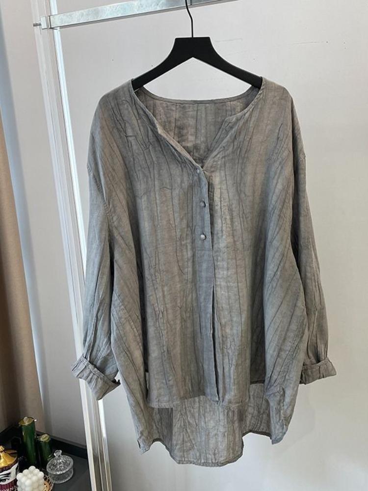 Elegantes Gefaltetes Graues Ba – Linen Pant Wide Bewertung und Preis